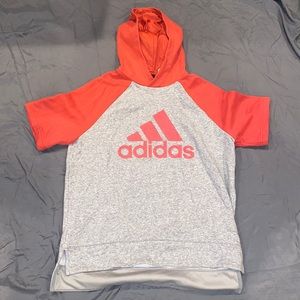 Adidas short sleeved hoodie